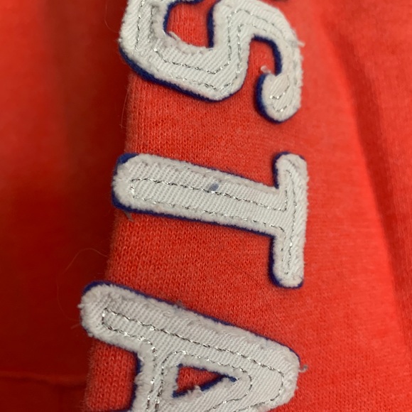 Aeropostale Hoodie Jacket Red with Logo Sleeve Excellent Condition Size Large L - Picture 2 of 8